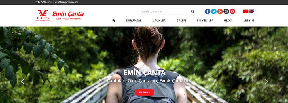 Emin Çanta - Web sitemiz yeni tasarımıyla yayında.